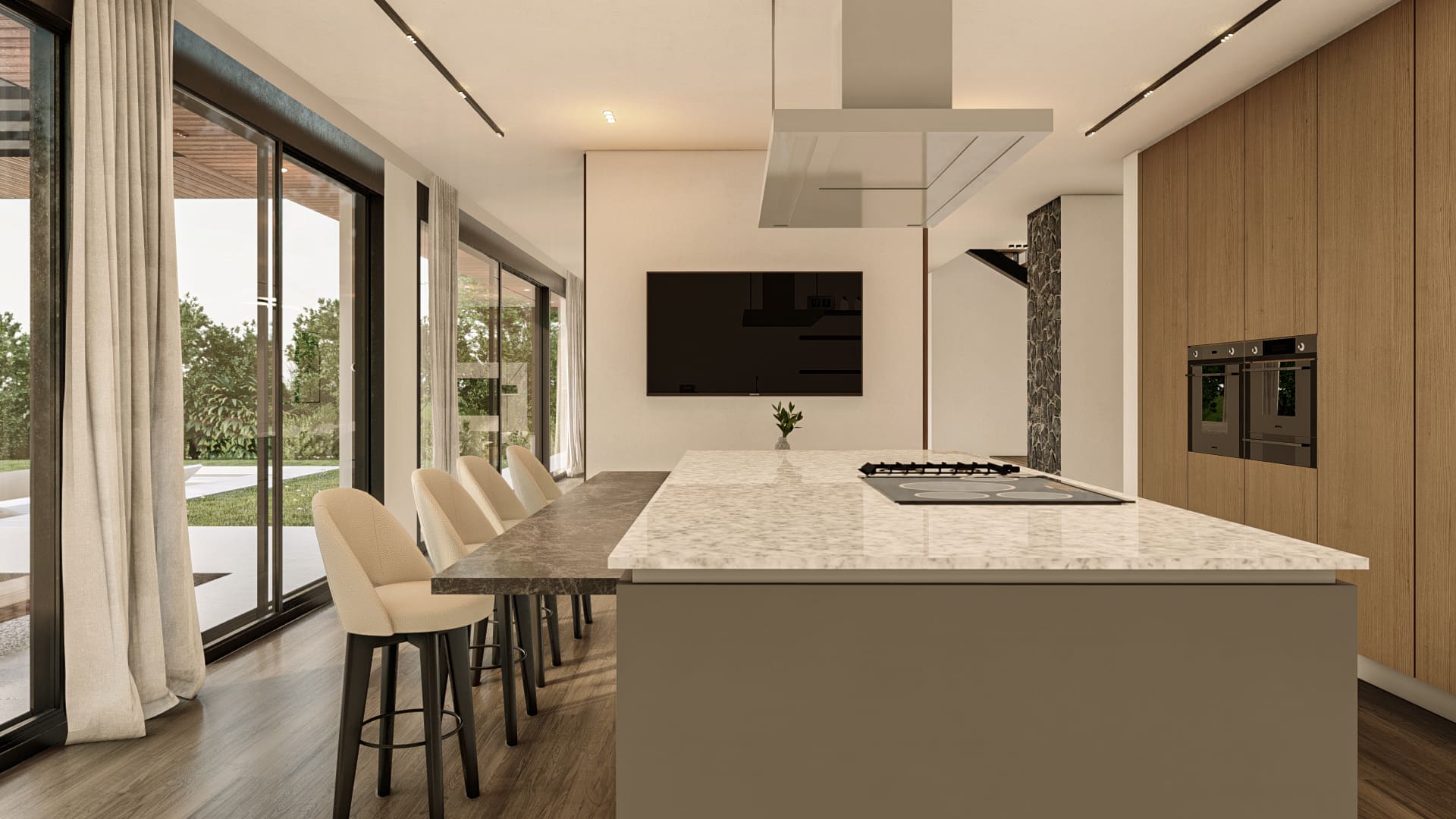 Casa diseñada Infinita Arquitectura en Canningcocina